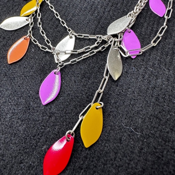 Designer Isabel Marant Colorful (Fuchsia Orange Purple) Necklace. Stunning! OS - Picture 6 of 6